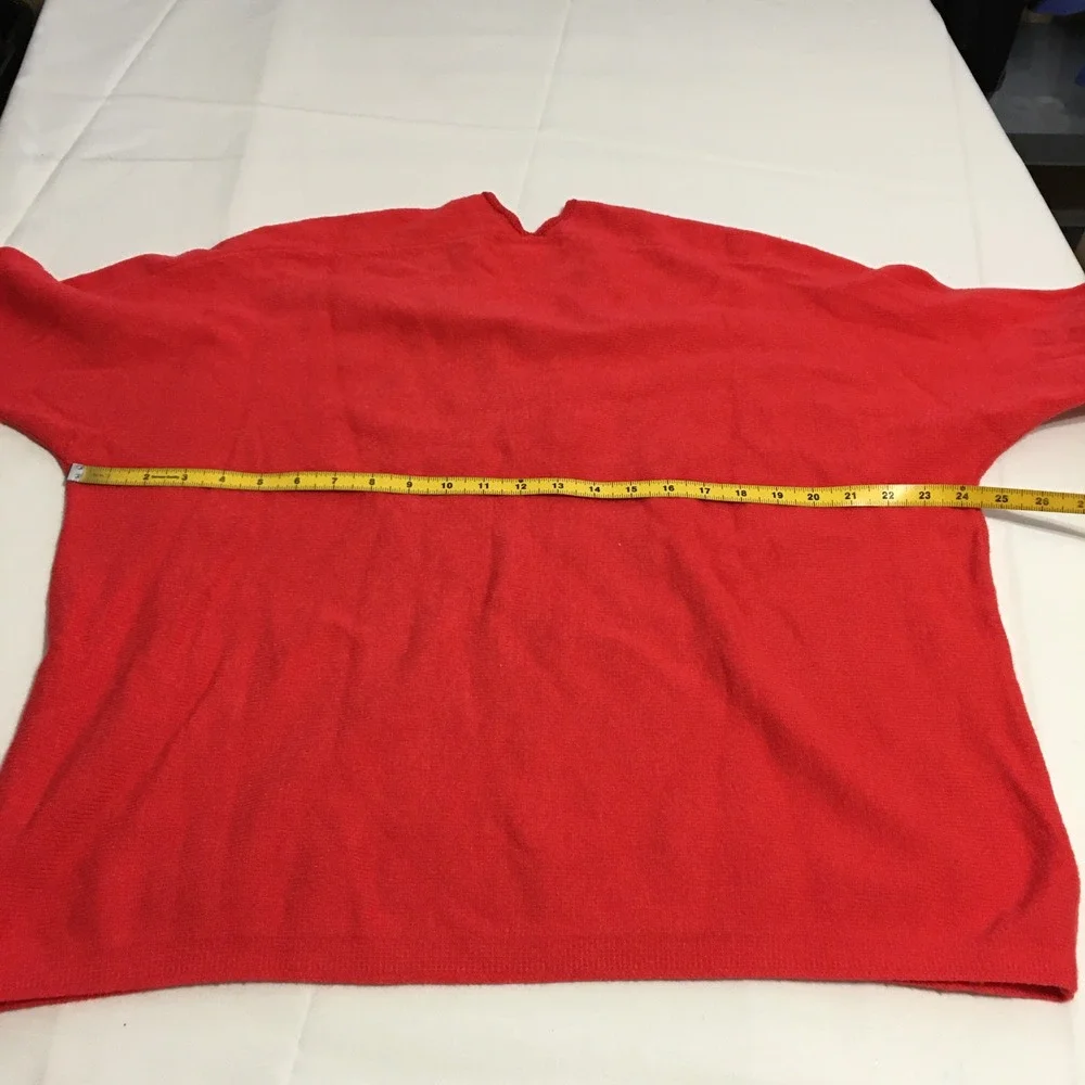 Lilly Pulitzer Womens Sevie Sweater Large Red Dolman Sleeve V-Neck